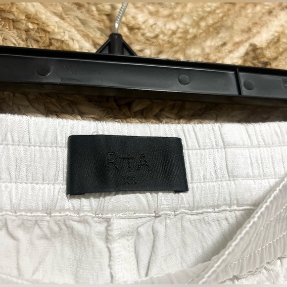RtA Women's Finn Cropped White Jogger Pants,Zipper Pocket,XS,Great Condition - Picture 3 of 7